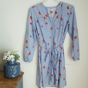 Floral stripe shirt dress EXCELLENT CONDITION